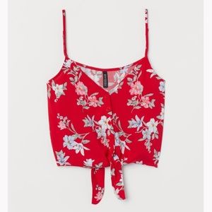 H&M Strappy Floral Top Size 10 NWOT